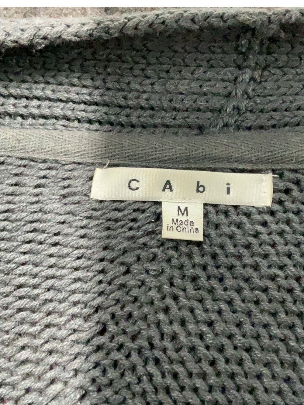 CAbi Long Open-Front Ribbed Cardigan - Gray - Picture 5 of 7